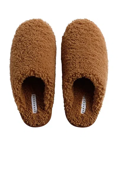 Parachute Shearling Wool Clogs In Brown