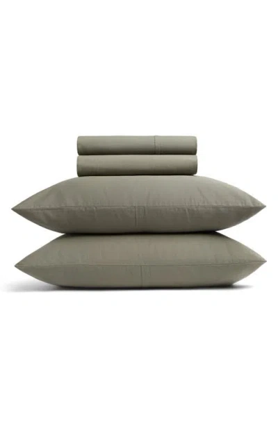 Parachute Soft Luxe Organic Cotton Sateen Sheet Set In Green