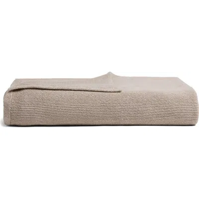 Parachute Soft Spun Cotton Blend Knit Throw Blanket In Brown