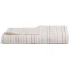 Parachute Stripe Cotton Beach Blanket In Natural Stripe