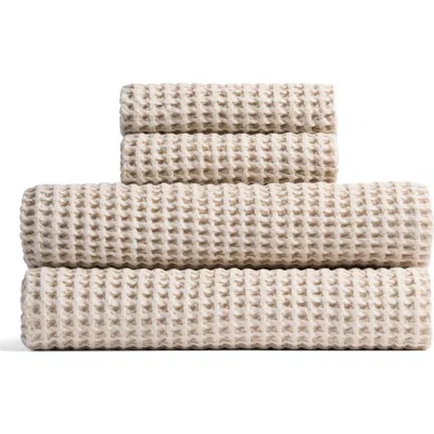 Parachute Turkish Cotton Waffle Bath Essentials In Bone