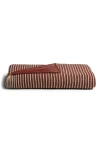 Parachute Two-tone Organic Cotton Ribbed Throw Blanket In Canyon And Natural