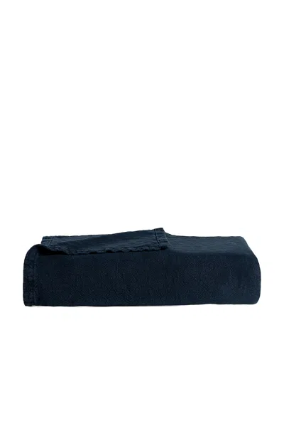 Parachute Vintage Linen Bed Blanket In Ink