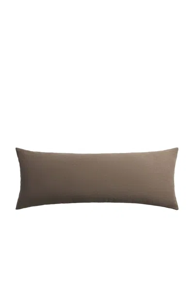 Parachute Vintage Linen Body Pillow Cover In Warm Grey