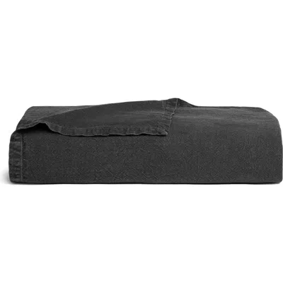 Parachute Vintaged Linen Bed Cover In Coal