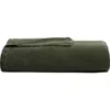 Parachute Vintaged Linen Bed Cover In Evergreen
