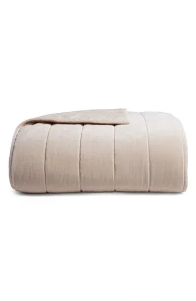 Parachute Washed Velvet Quilt In Brown