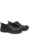 Paracia Calfskin Lace-up Trainers In Black