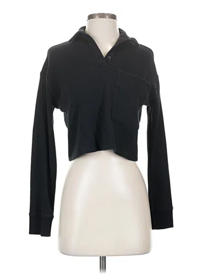 Pre-owned Parade Long Sleeve Top Black Collared Neckline Tops