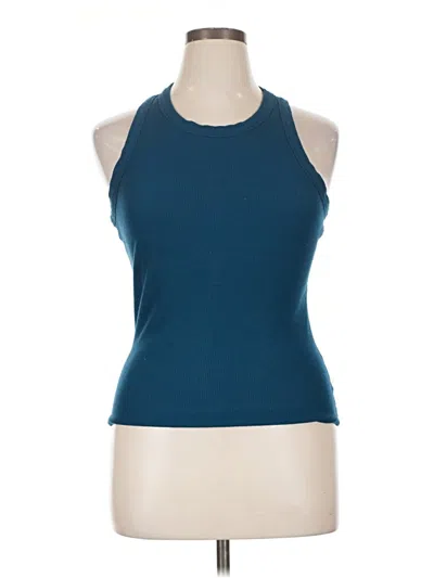 Pre-owned Parade Tank Top Blue Halter Neckline Tops