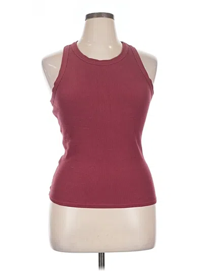 Pre-owned Parade Tank Top Burgundy Halter Neckline Tops