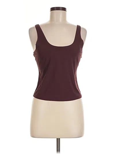 Pre-owned Parade Tank Top Burgundy Strapless Neckline Tops