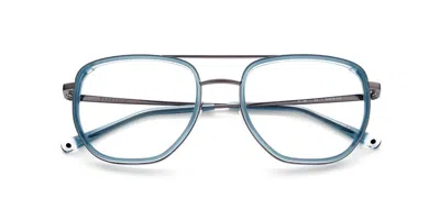 Paradigm 21-06 Azure Occhiali Da Vista Blu Per Uomo (solo Montatura) In Silver
