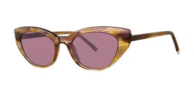 Paradigm Bianca Horn Women's Sunglasses Brown Size 52