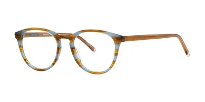 Paradigm Chandler Chambrey Horn Men's Glasses Blue Size 51 - Free Lenses - Blue Light Block Available In Brown