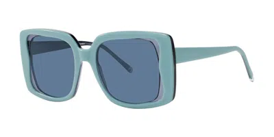 Paradigm Esme Mazarine Women's Sunglasses Green Size 52 In Blue