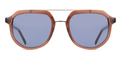 Paradigm Russell Rust Women's Sunglasses Brown Size 52