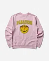 Paradis3 Men S Smiley Jesus Crewneck Sweatshirt In Pink
