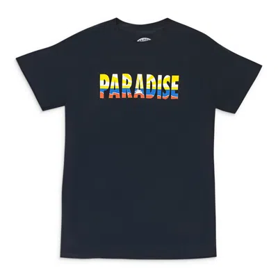 Paradis3 Nike Bootleg Short Sleeve Black T-shirt In Blue