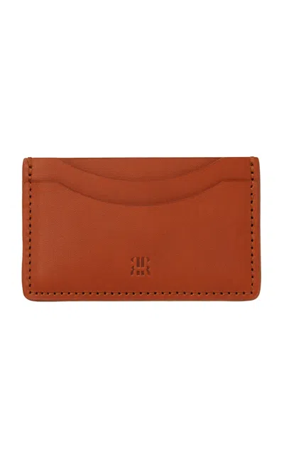 Paradise Row Leather Cardholder In Brown