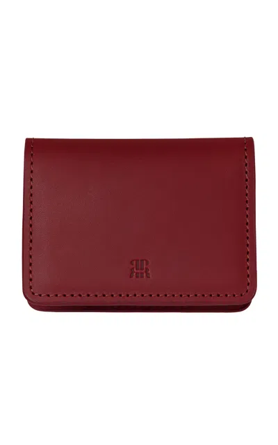 Paradise Row Leather Wallet In Red