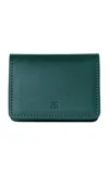 Paradise Row Leather Wallet In Dark Green