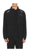 Paradise Zero Padded Front Zip Jacket In Black