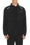Paradise Zero Padded Front Zip Jacket In Black