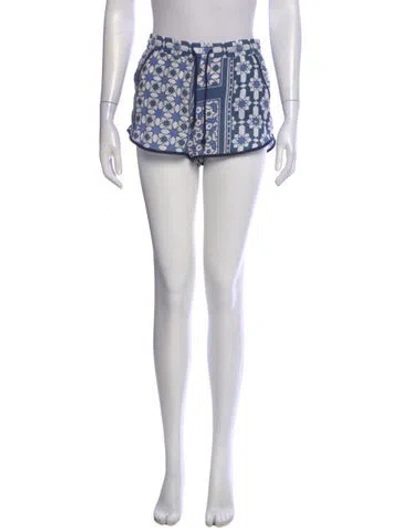 Pre-owned Paradised Printed Mini Shorts In Blue