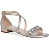Paradox London Elyse Womens Open Toe Ankle Strap Heels In White