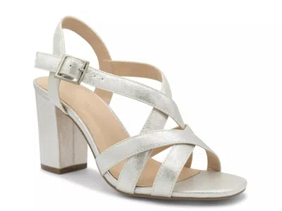 Paradox London Hilde Sandal In Silver