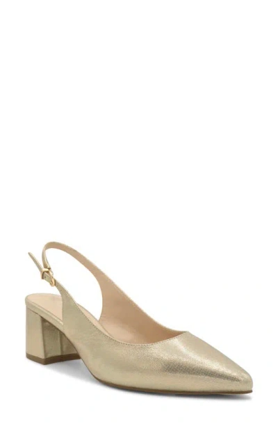 Paradox London Pink Imelda Slingback Pointed Toe Pump In Champagne