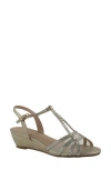 PARADOX LONDON PINK PARADOX LONDON PINK JILLY EMBELLISHED WEDGE SANDAL