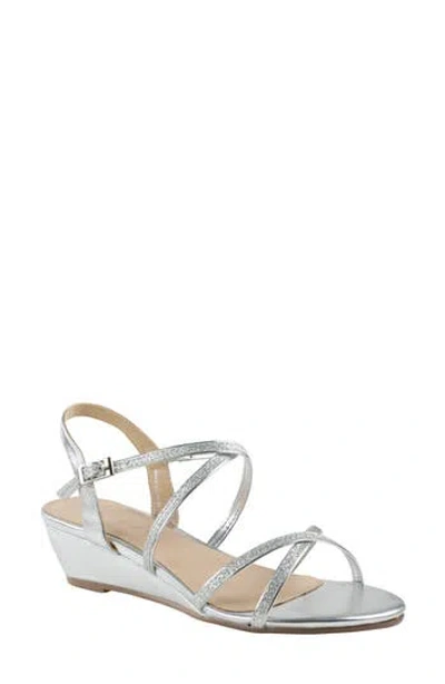 Paradox London Pink Kadie Wedge Sandal In Silver