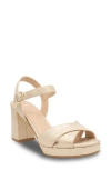 Paradox London Pink Landon Ankle Strap Platform Sandal In Champagne