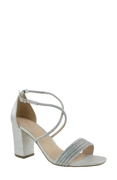 Paradox London Pink Mackenzie Embellished Sandal In Silver