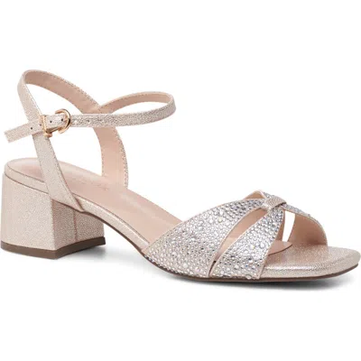 Paradox London Pink Marquise Embellished Ankle Strap Sandal In Multi