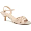 Paradox London Pink Monique Ankle Strap Kitten Heel Sandal In Beige