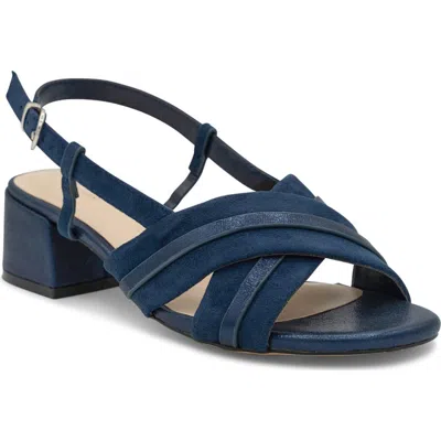 Paradox London Pink Nancy Slingback Sandal In Navy