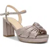 Paradox London Pink Nerita Ankle Strap Platform Sandal In Pewter