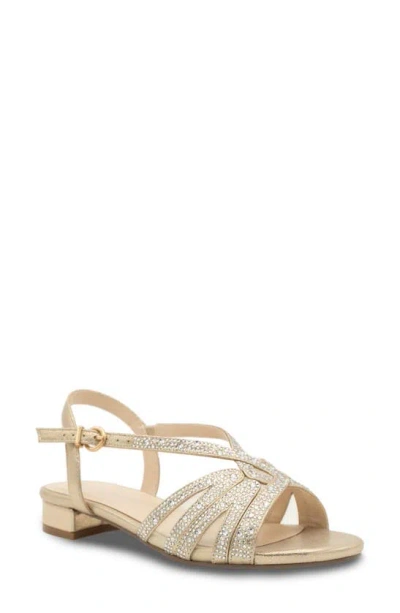 Paradox London Pink Quest Ankle Strap Sandal In Champagne