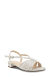Paradox London Pink Quest Ankle Strap Sandal In Silver