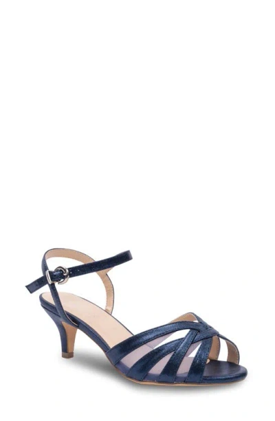 Paradox London Pink Theresa Ankle Strap Sandal In Navy