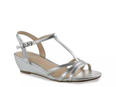 Paradox London Wide Width Tessa Wedge Sandal In Gray