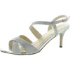 Paradox London Womens Glitter Manmade Slingback Heels In Multi