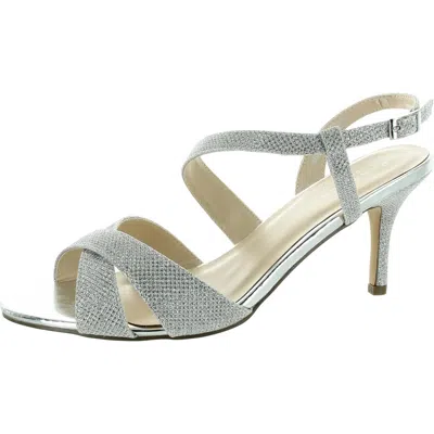 Paradox London Womens Glitter Manmade Slingback Heels In Multi