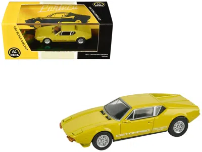 Paragon 1972 De Tomaso Pantera Yellow 1/64 Diecast Model Car By  Models