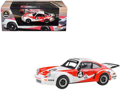 Paragon 1976 Porsche 911 Carrera Rsr 3.0 Ecuador #4 "fernando Madera" White And Red With Graphics 1/64 Dieca
