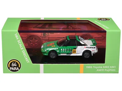 Paragon 1985 Toyota Mr2 Mk1 Aw11 #09 "fujifilm" Green And White 1/64 Diecast Model Car By  Models