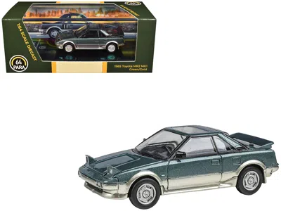 Paragon 1985 Toyota Mr2 Mk1 Green Metallic And Gold With Sunroof 1/64 Diecast Model Car By  Models In Multi